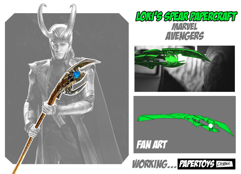 Loki's Sceptre Papercraft