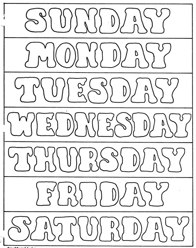DAYS OF THE WEEK title=