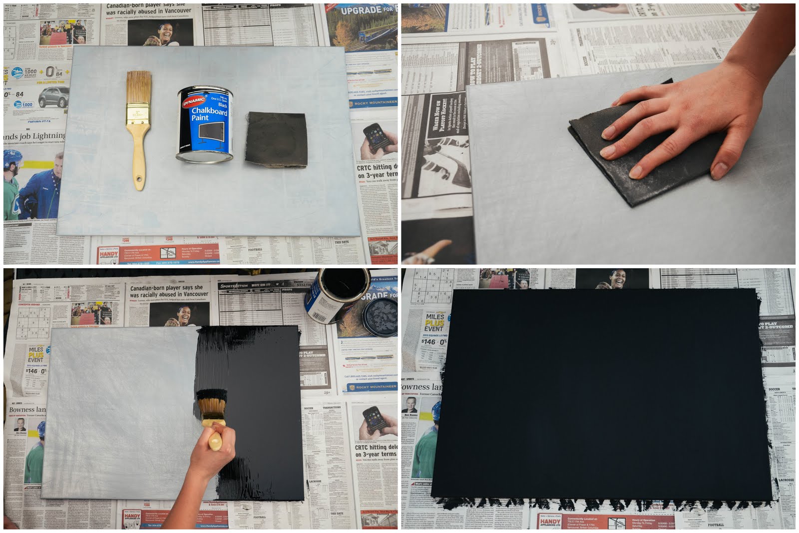 p.s.♡ [repurposed] whiteboard to chalkboard