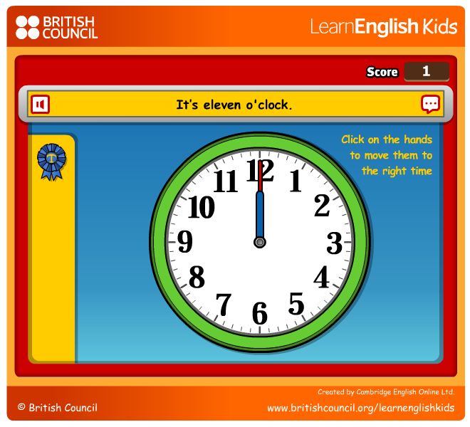 Видео английский часы. O Clock часы в английском. Clock British Council. Игра на английском по временам. Часы игра на английском.