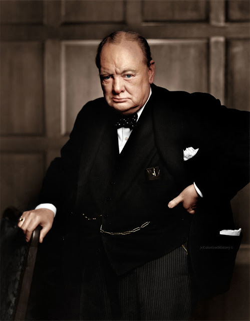 صور قديمة تم تلوينه كأنه حديثة Winston+Churchill