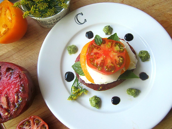 Heirloom Caprese Stacks