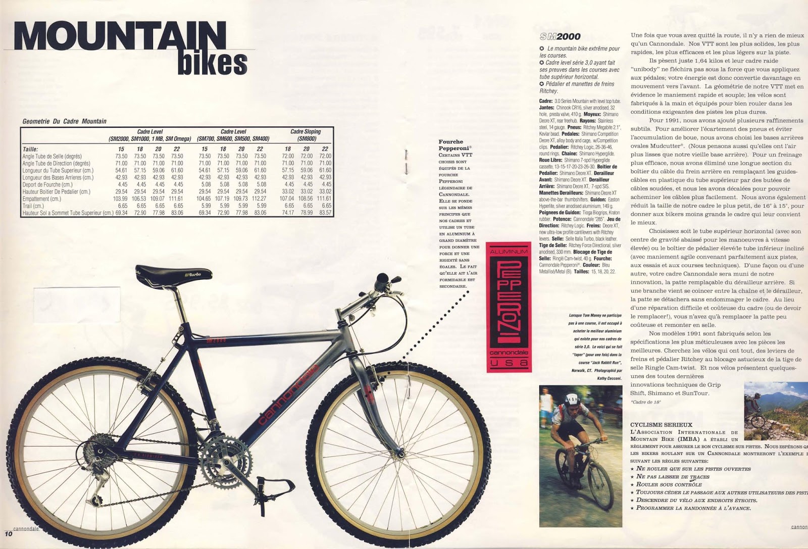 CATALOGUES CANNONDALE CANNONDALE 1991