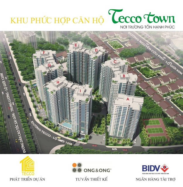 Căn hộ Tecco Town giá chỉ 750tr/căn 2PN, giao nhà tháng 12/2017, CK 6%