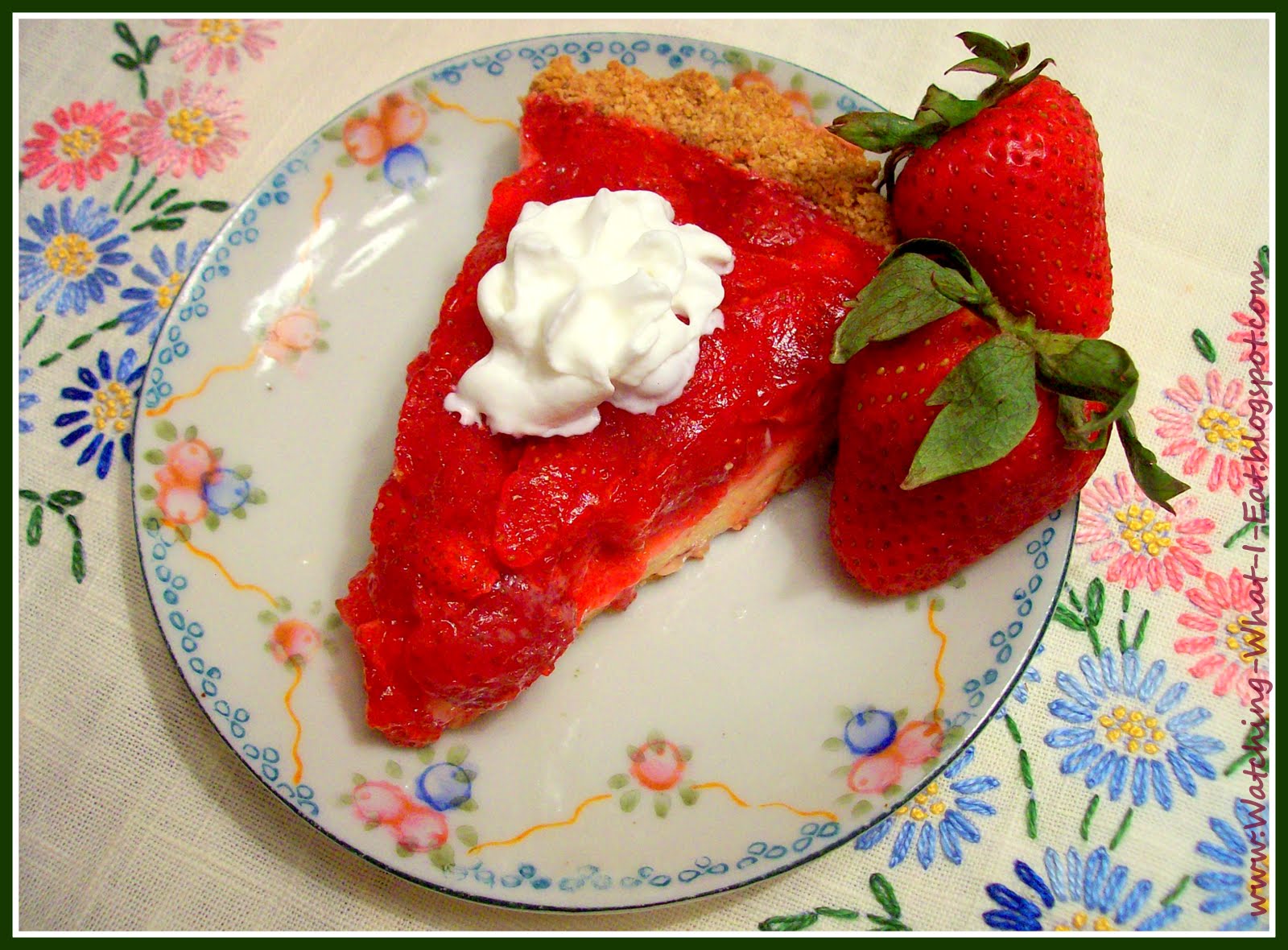 Watching What I Eat Easy Strawberry & Pudding Tart with NoBake Graham Cracker Crust