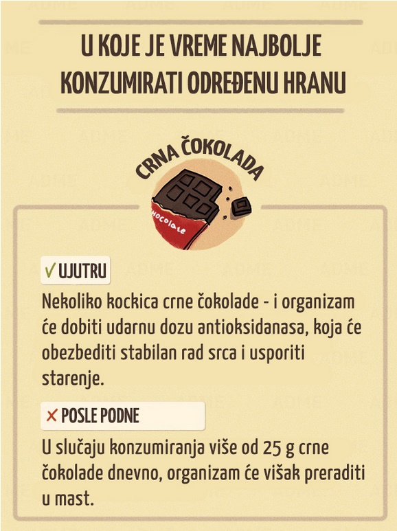 Konzumiranje crne čokolade Konzumiranje crne čokolade
