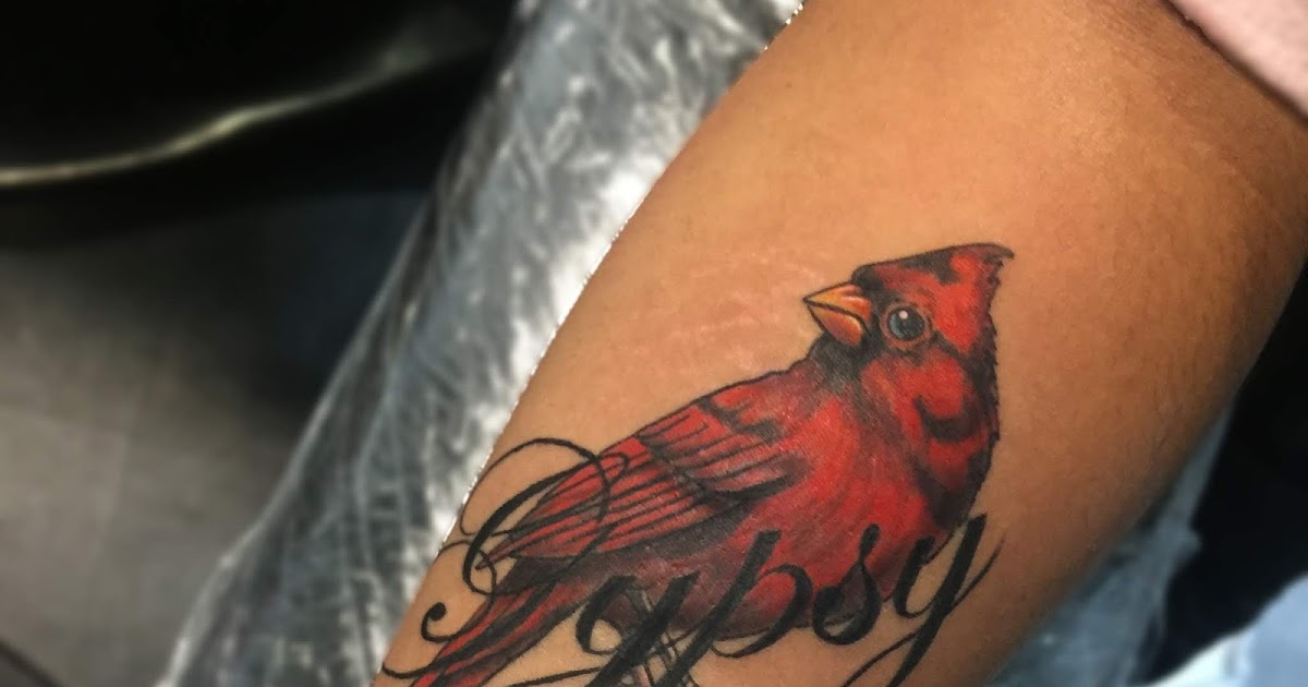 Cardinal Bird Temporary Tattoo Sticker  OhMyTat