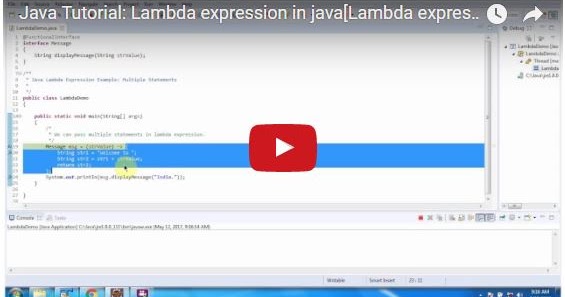 JAVA EE: Java Tutorial: Lambda expression in java[Lambda expression ...