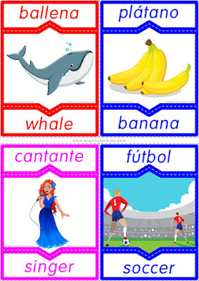 English Spanish flashcards