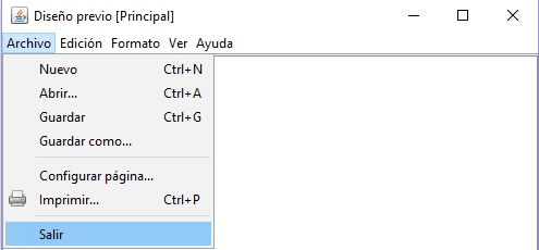 imagen en menú java netbeans