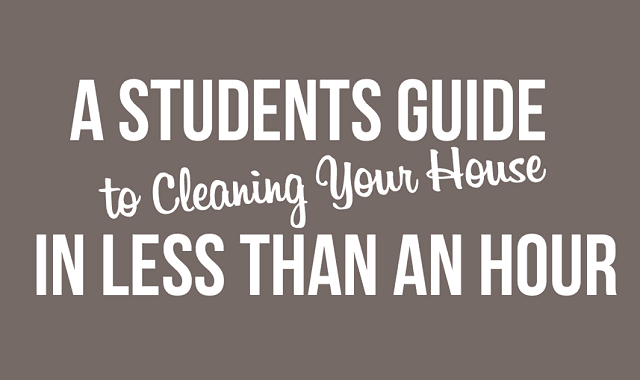 Image: A Student Guide to Cleaning Your House in Less Than an Hour