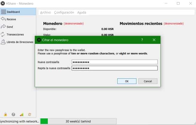 Wallet HCASH Configurar Guía Tutorial Monedero HCASH HSR