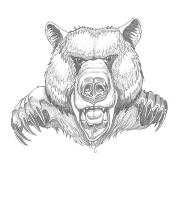 Wolf And Bear Tattoo Stencils.