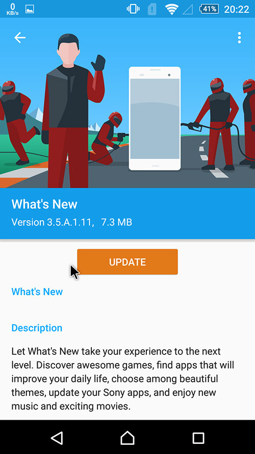 Software Update app 3.2.0.A.0.10