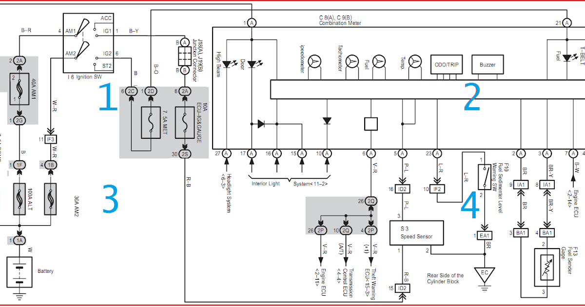 TOYOTA HILUX REVO WIRING ENGINE Combination Meter