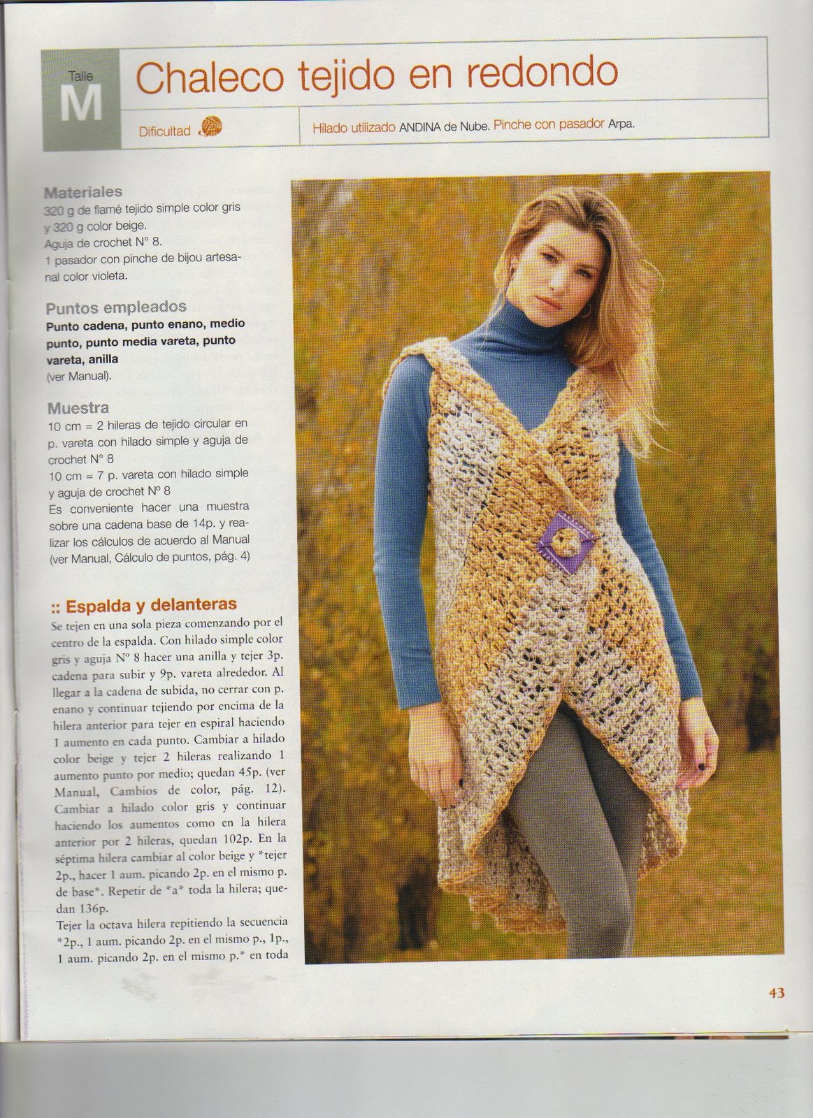 Crochet Paso Chaleco Crochet Cuello Redondo Crochet Paso Chaleco