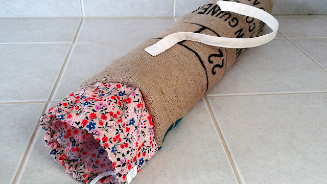 Burlap Coffee Bean Sack Yoga Mat Bag Floral by Lina and Vi Plymouth MI Burlap Coffee Bean Sack Yoga Mat Bag Floral by Lina and Vi Plymouth MI