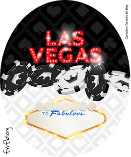 Toppers o Etiquetas de Fiesta de Las Vegas para Imprimir Gratis.