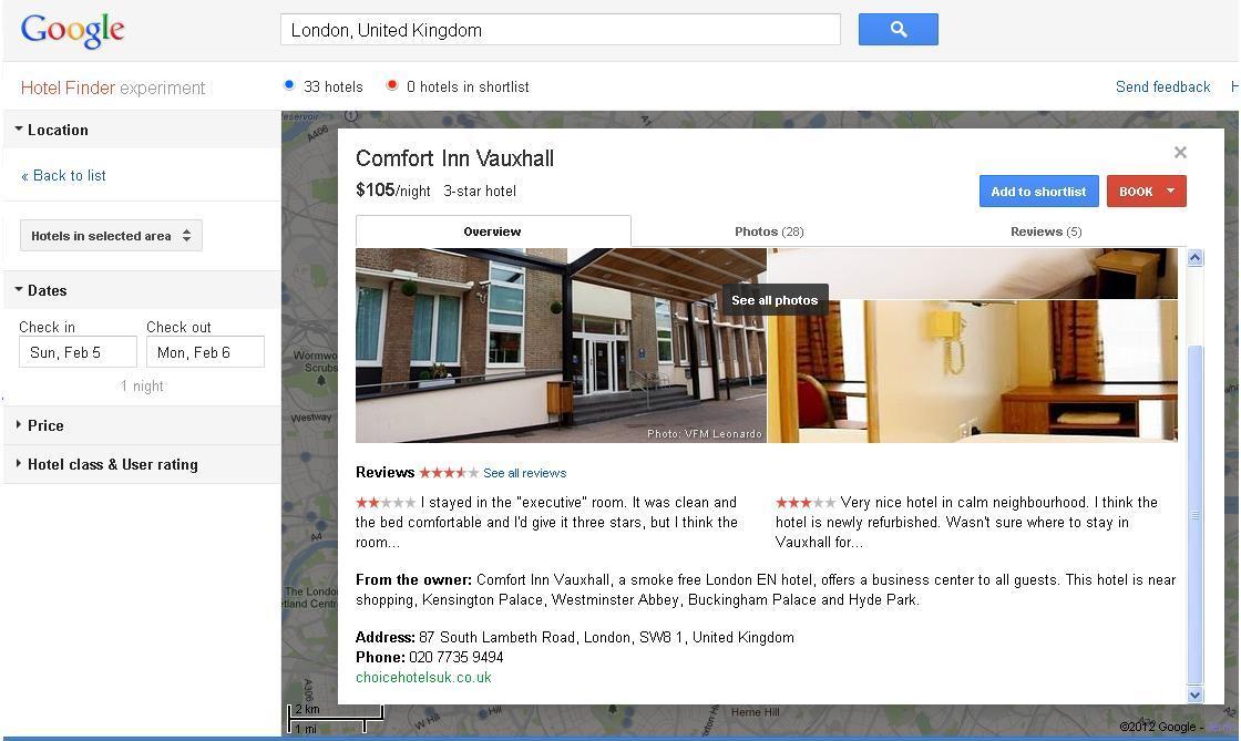 Google Hotel Search Review