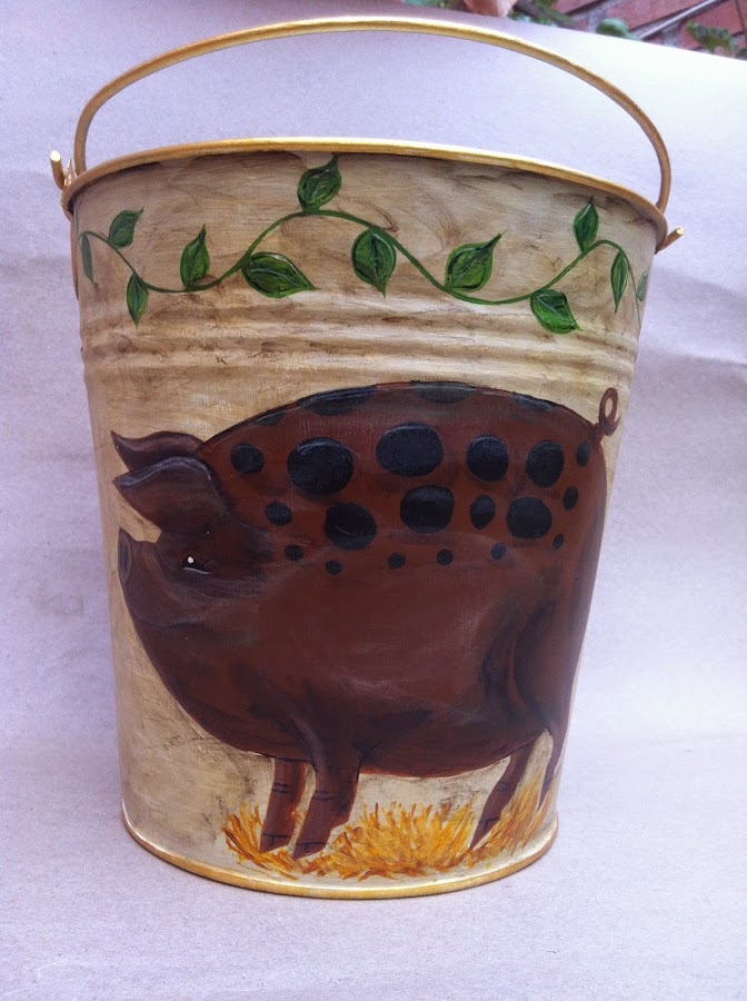 manualidades cubos pintados a mano