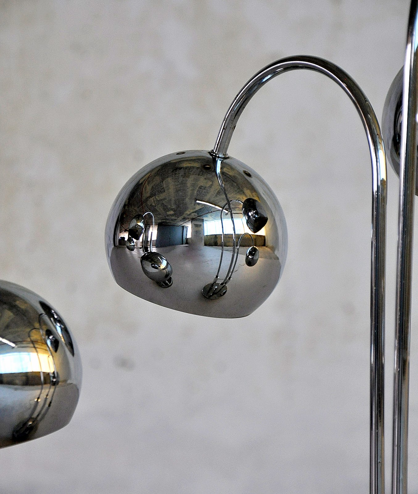 SELECT MODERN Pair of Chrome Eyeball Lamps