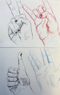 ARTimus Prime: 8th-Drawing from Observation/Sign Language Hands