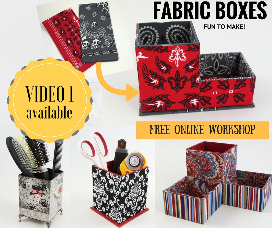 ColorWay Cartonnage The Basics to make fabric boxes just started!