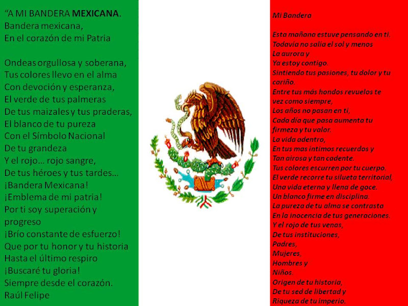 Colegio Frida Kahlo Valle De Chalco Plantel 26 Poemas A La Bandera Mexicana 