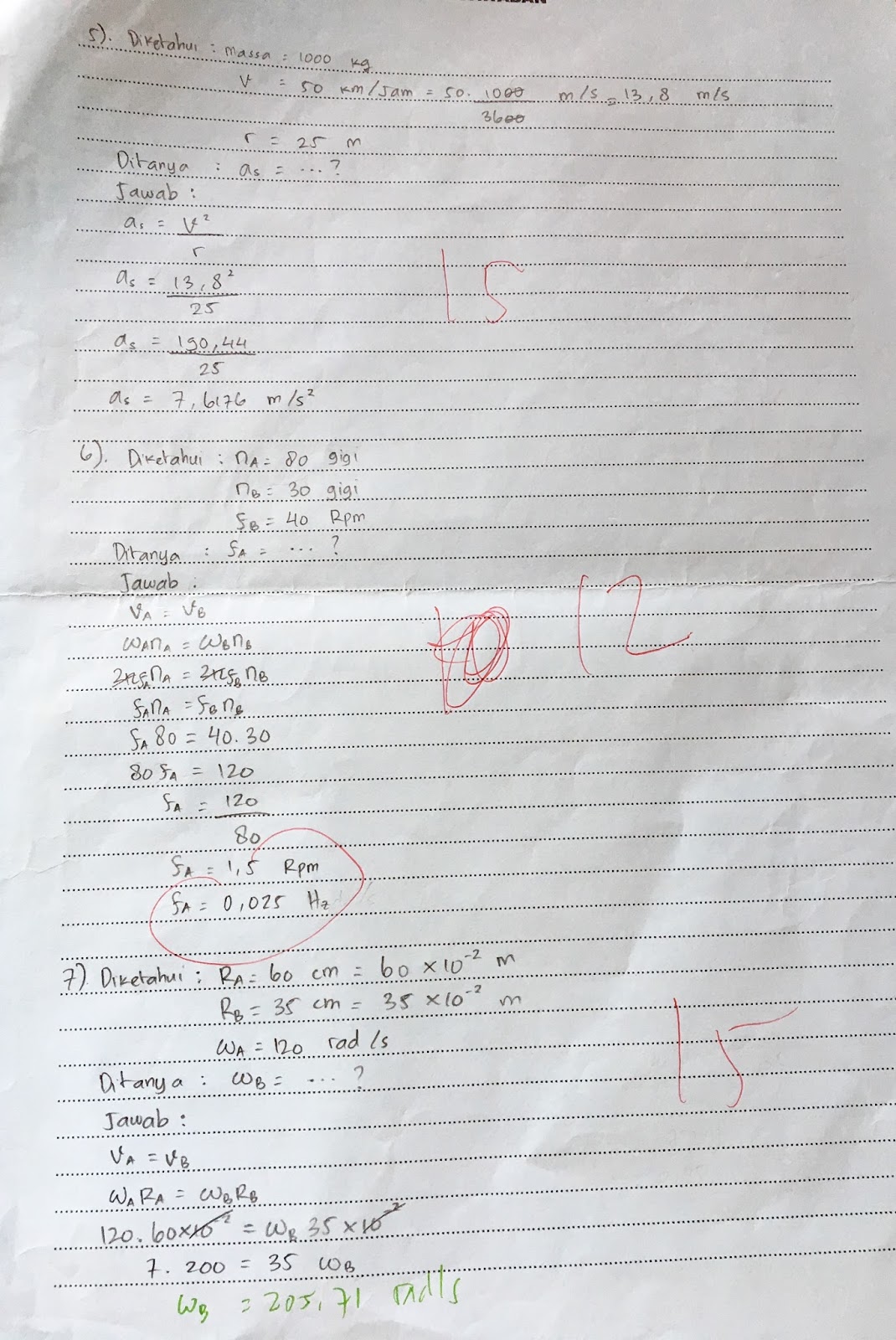 contoh soal ulangan harian fisika dan pembahasannya untuk materi Gerak