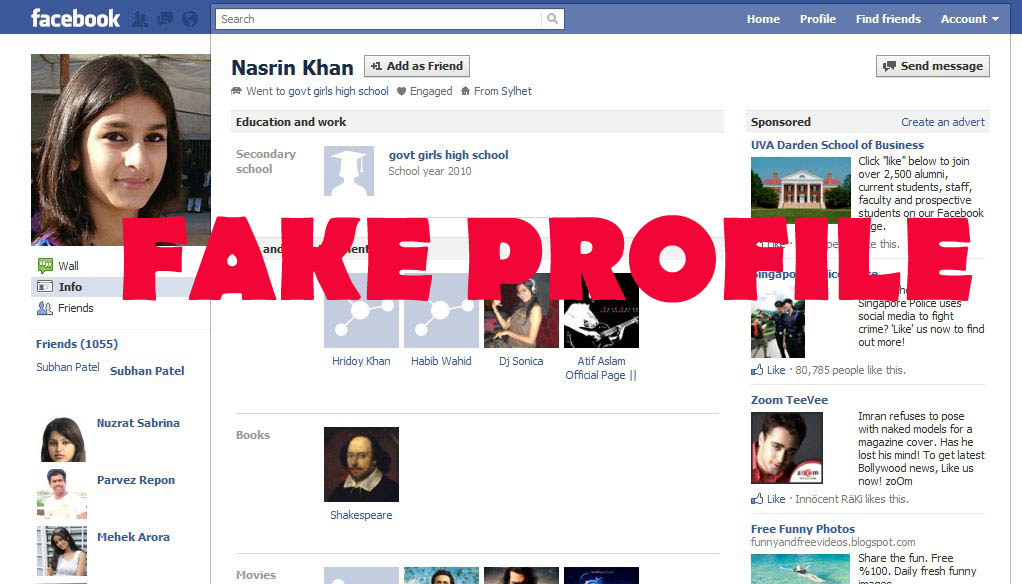 Facebook pics fake profile How to