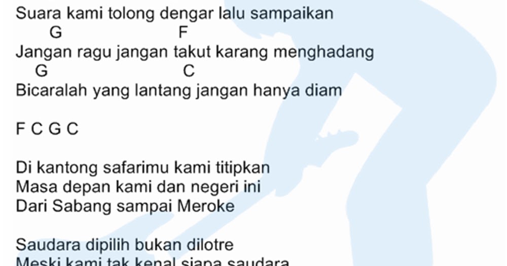 Kunci Gitar Iwan Fals Wakil Rakyat G Kunci Ujian Wakil rakyat nama band / penyanyi : kunci gitar iwan fals wakil rakyat g
