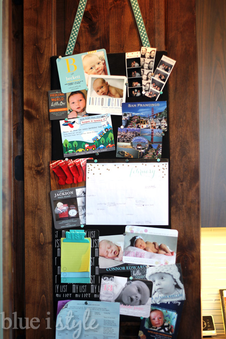 {organizing with style} Pantry Door Bulletin Board | Blue i Style ...
