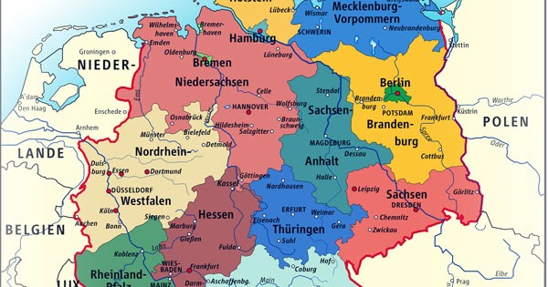 Deutsch lernen mit Mónica: Deutschlandkarte