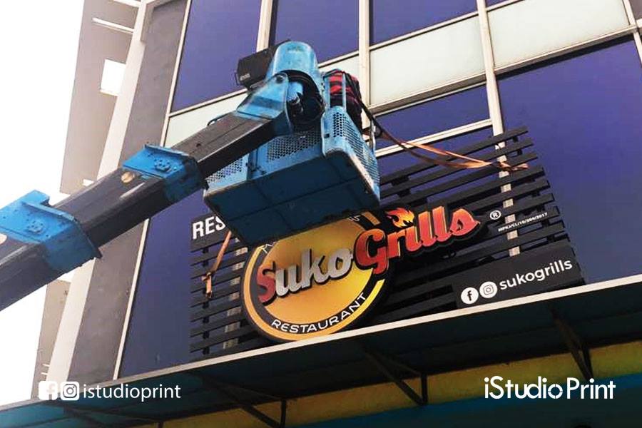 Servis Pemasangan Signboard Kedai Area Damansara, Petaling Jaya