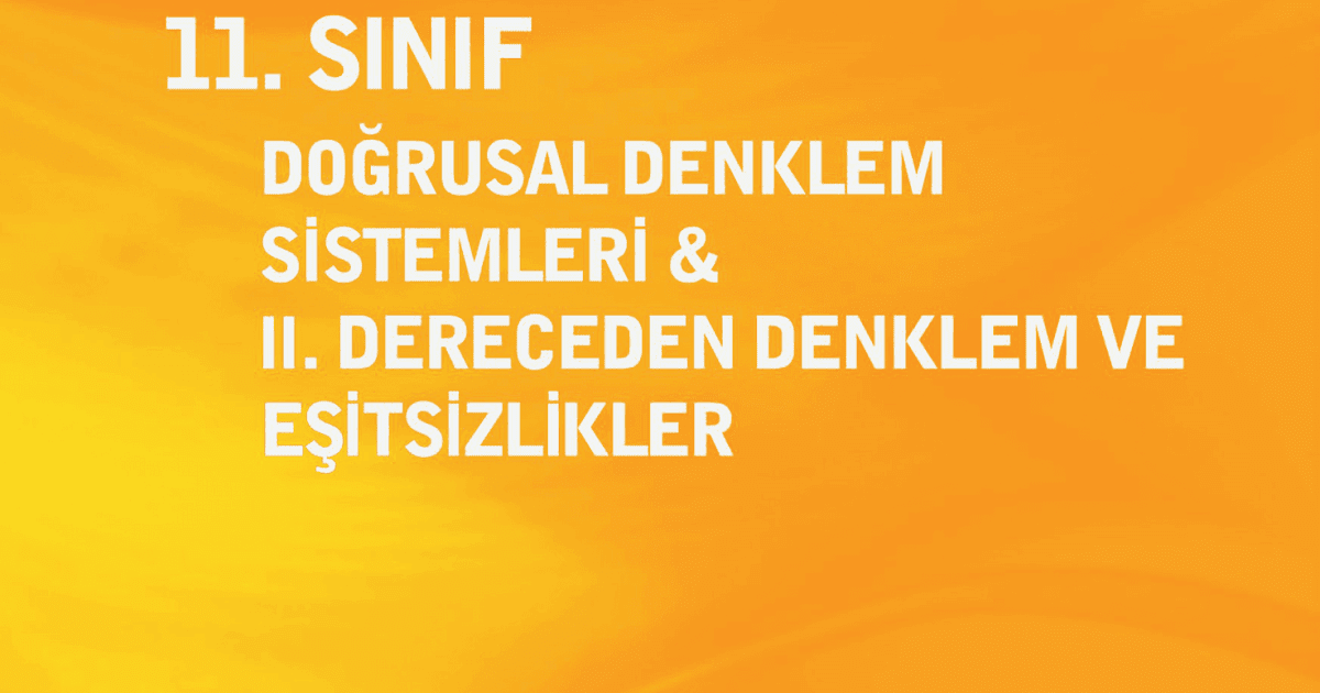 Sonuç 11. Sınıf 2. Dereceden Eşitsizlikler PDF indir