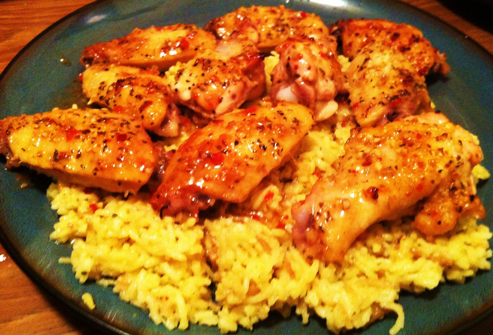 S 'n' M EATS Italian Baked Chicken Wings and Rice