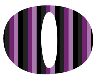 Abecedario con Rayas Horizontales Moradas. Alphabet with Purple Horizontal Stripes.