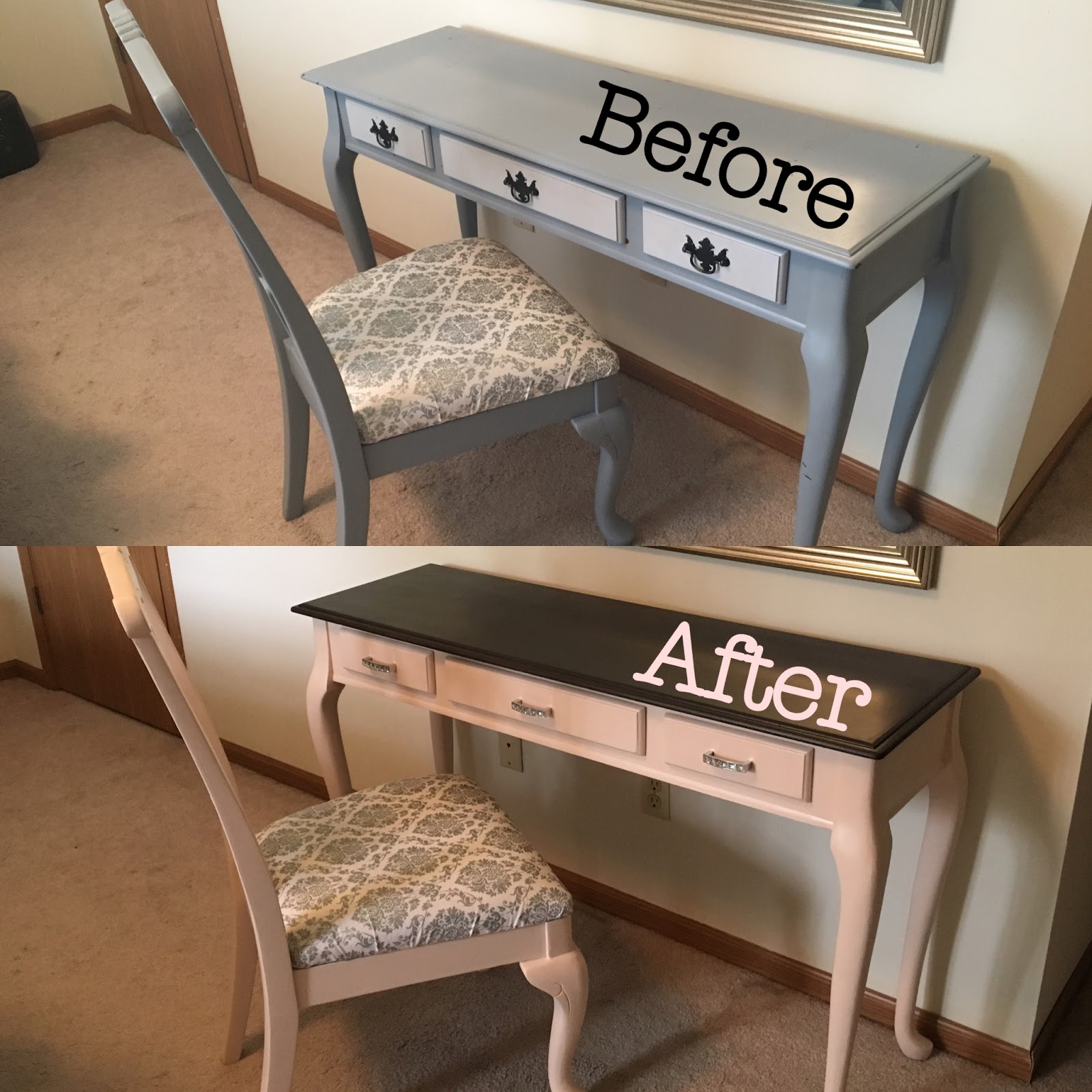 The Classroom Crafter DIY Vanity Desk Makeover Magnolia Home + Amy