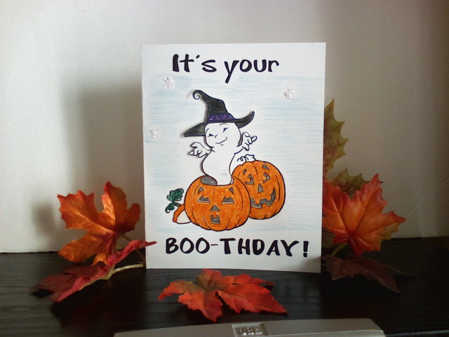 Silly Bean&#039;s Idea Space: Another Halloween Birthday Card!