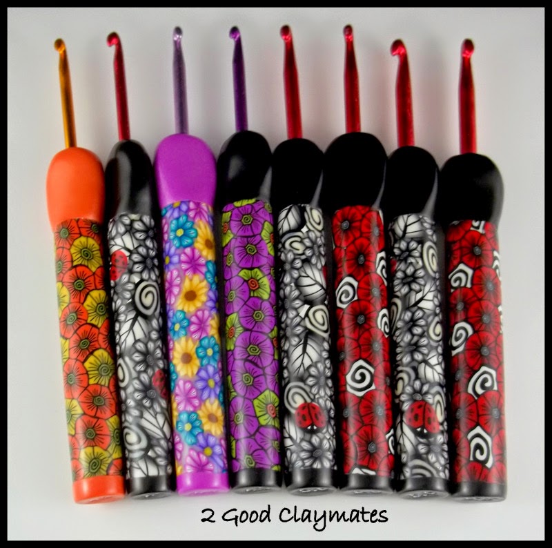 2 Good Claymates Special Made Crochet Hooks