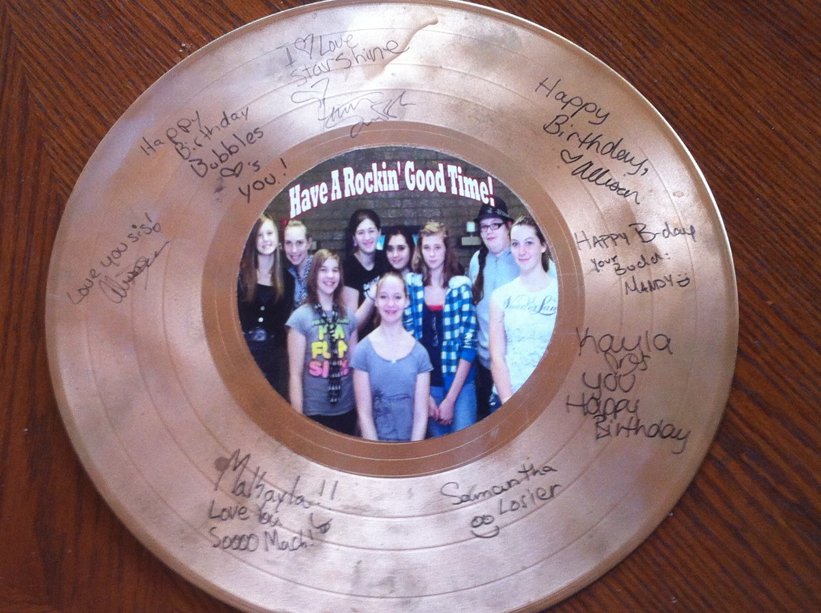 Gold Record Picture Party Favors