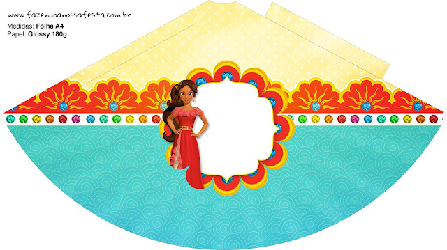 Elena de Avalor: Imprimibles Gratis para Fiestas. Gorros para imprimir gratis de Elena de Avalor.