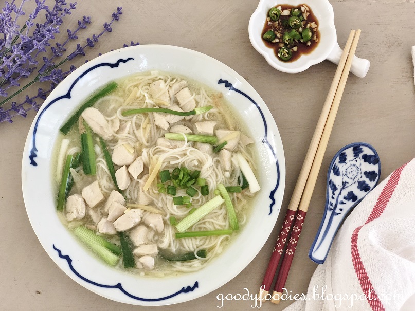 GoodyFoodies Recipe Ginger Wine Chicken Mee Sua 姜酒鸡面线