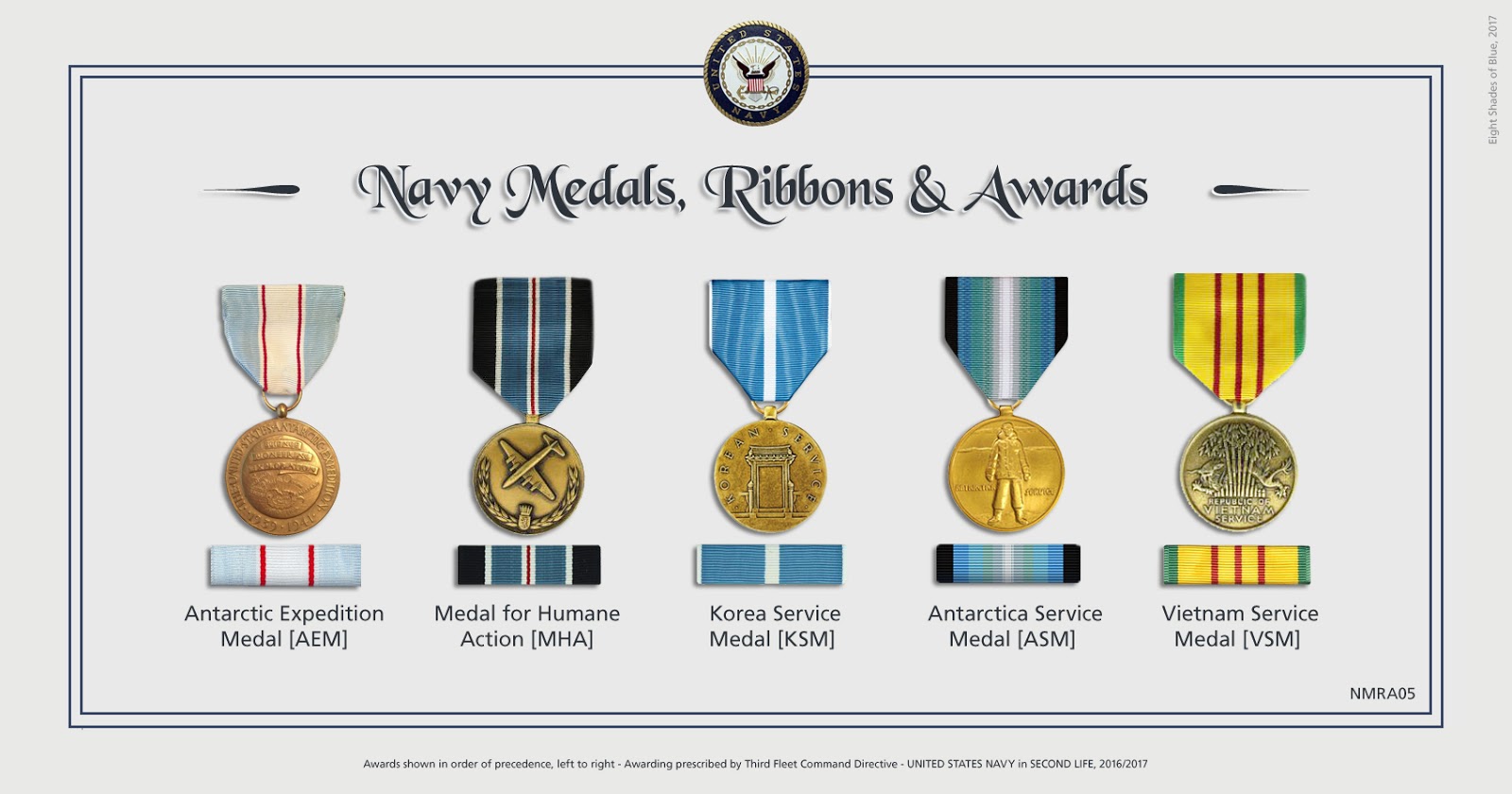 N A S Miramar Nfws Sl Medals And Awards Of Third Fleet Navy