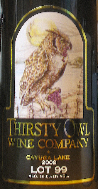 The label of Thirsty Owl Wine Company Lot 99