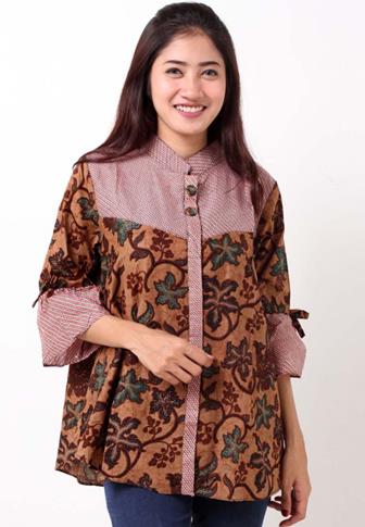 Contoh Baju Blus Batik Masa Kini