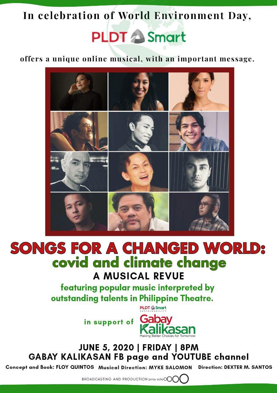 PLDT-Smart and Gabay Kalikasan Online Event SONGS FOR A CHANGED WORLD Features the Cast from ANG HULING EL BIMBO. Streams June 5 at 8PM