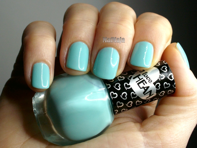 Hean 881 pastel mint nail polish Lakier do paznokci Hean 881 mięta, kolekcja pastelowa