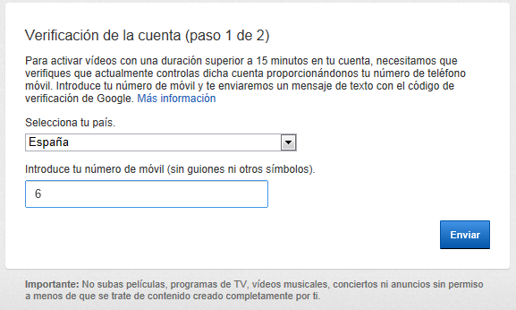 subir vídeos 15 minutos subir videos de mas de 15 minutos a youtube