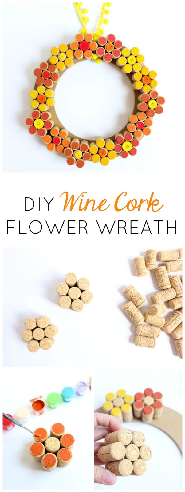 Love this wine cork craft idea - a pretty fall flower wreath! Love this wine cork craft idea - a pretty fall flower wreath!